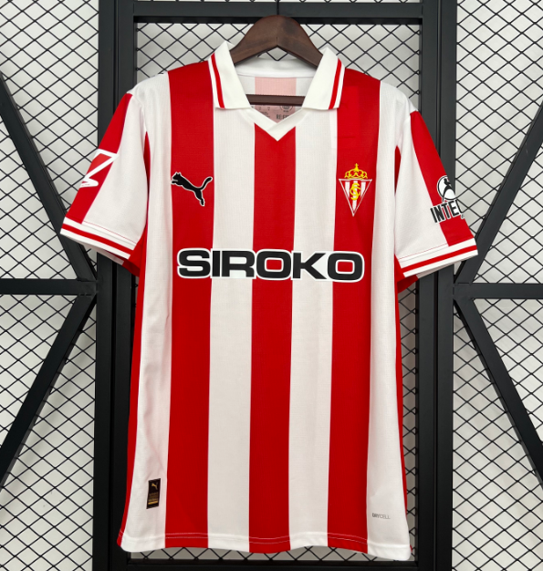 2025-26 Sporting Gijon Home Soccer Jersey Shirt
